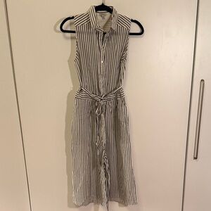Tristan striped sleeveless midi jumpsuit